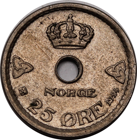 Norway 1924 25 Ore aUNC