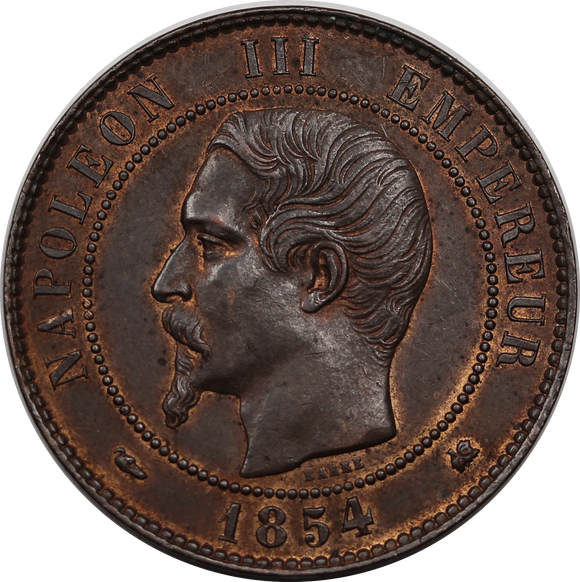 France 1854 10 Centimes aUNC