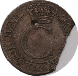 Sweden 1718 Charles XII 4 Ore (Clipped Planchet)