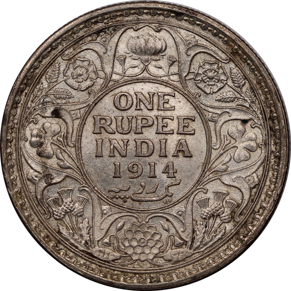 India-British 1914 Rupee aUNC