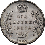 India-British 1907 Rupee EF