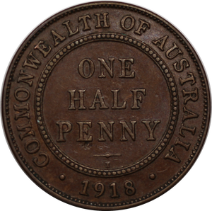 1918I Halfpenny gVF