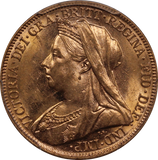 1899 Melbourne Sovereign PCGS AU58 ex RBA