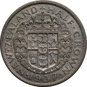 NZ 1937 Half Crown gVF