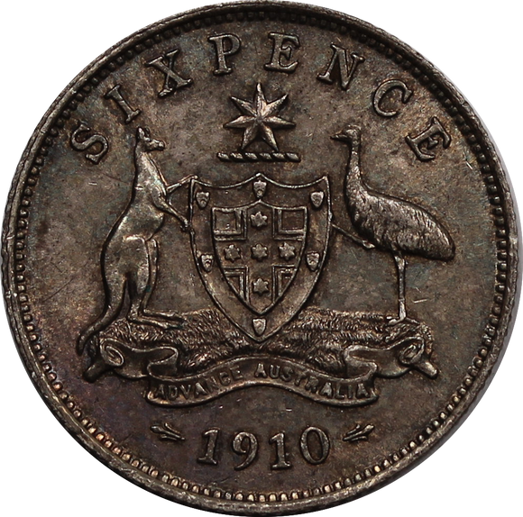 1910 Sixpence gVF