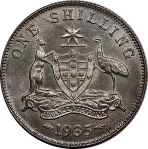 1935 Shilling UNC