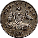 1921M Threepence EF