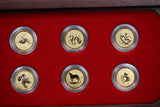 1996-2007 Series I Lunar 1/20oz Gold Coin Set (12 in Case)