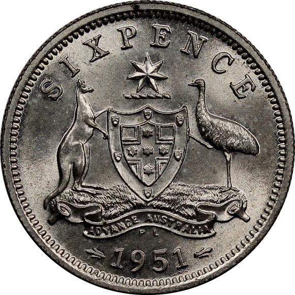 1951PL Sixpence ChUNC