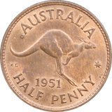 1951PL Halfpenny UNC