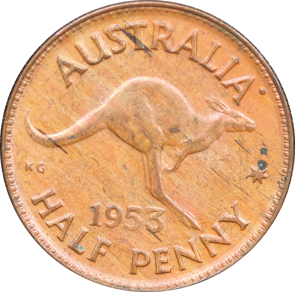 1953 Halfpenny UNC