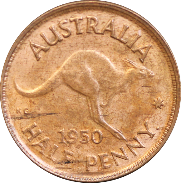 1950 Halfpenny UNC