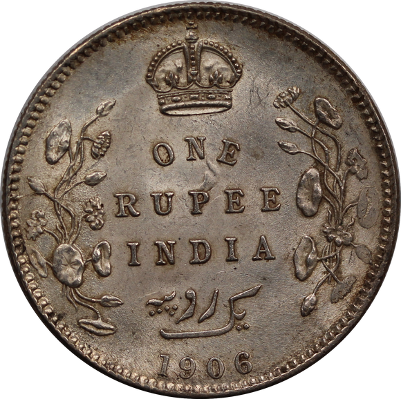 India-British 1906 Rupee aUNC