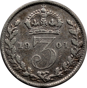 GB 1901 Threepence gFine