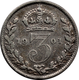 GB 1901 Threepence gFine