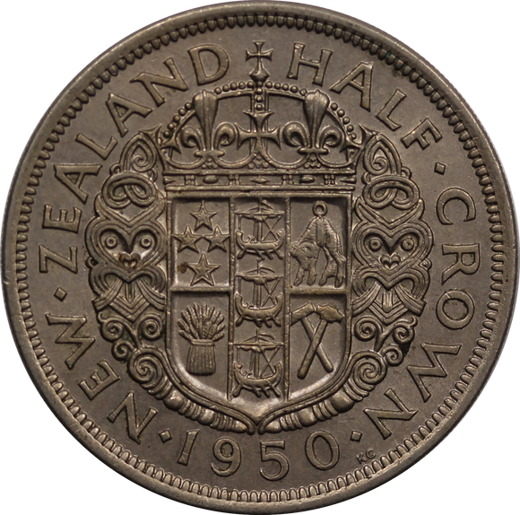 NZ 1950 Half Crown aUNC