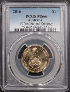 2016 $1 Anniversary of Decimal Changeover MS66