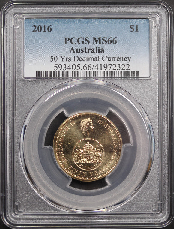 2016 $1 Anniversary of Decimal Changeover MS66