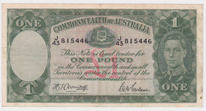 One Pound 1942 Armitage/McFarlane gFine