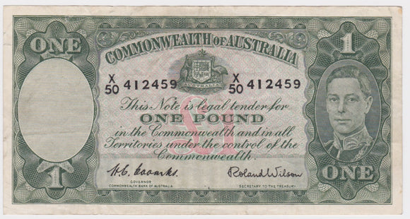 One Pound 1952 Coombs/Wilson Fine