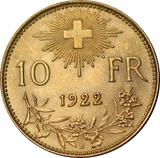 Switzerland 1922 B 10 Francs UNC