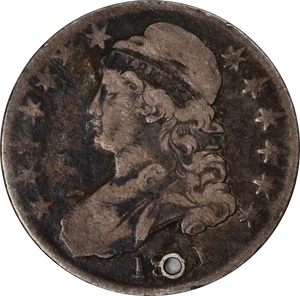 USA 1831 Capped Bust Half Dollar Fine (Holed)