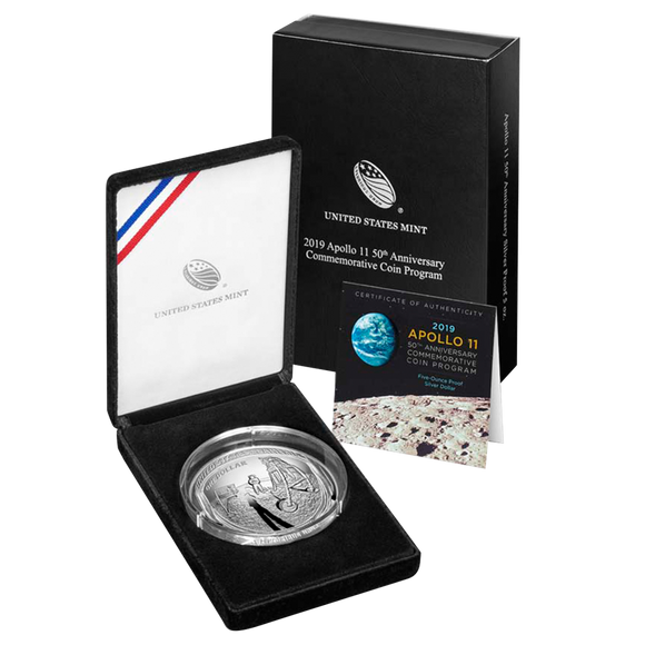 2019 USA Apollo 11 50th Anniversary 5oz Domed Silver Proof