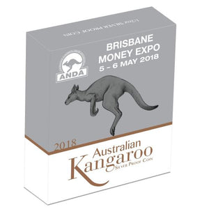 2018 1/2oz Kangaroo Silver Proof Coin Brisbane ANDA Special