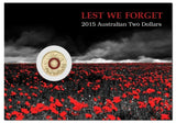 2015 $2 Lest We Forget Gallipoli Old Style Carded