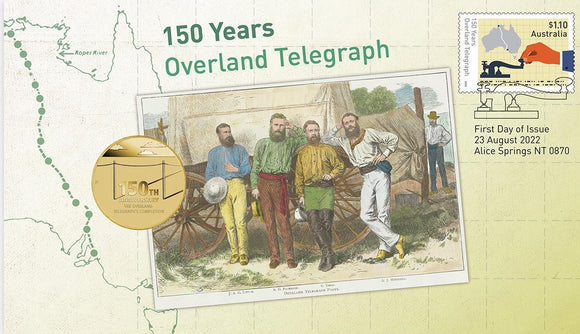 2022 150 Years: Overland Telegraph 50c PNC (Perth Mint)