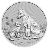 2022 Mother and Baby Dingo 2oz Silver Piedfort Coin