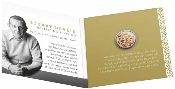 2017 Australia Revisiting a Vision Stuart Devlin 2c Bronze Uncirculated Coin