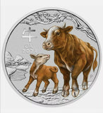 2021 Sydney ANDA Money Expo Year of the Ox 1/4oz Silver Coloured Coin