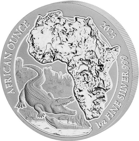 2023 Rwanda African Nile Crocodile 1oz Silver Coin