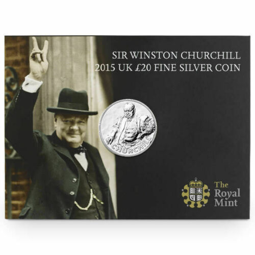 2015 Sir Winston Churchill 20 Pound Silver Coin