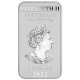 2022 Rectangular Dragon 1oz Silver