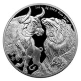 Bulmint 1oz Silver Bull and Bear Coin