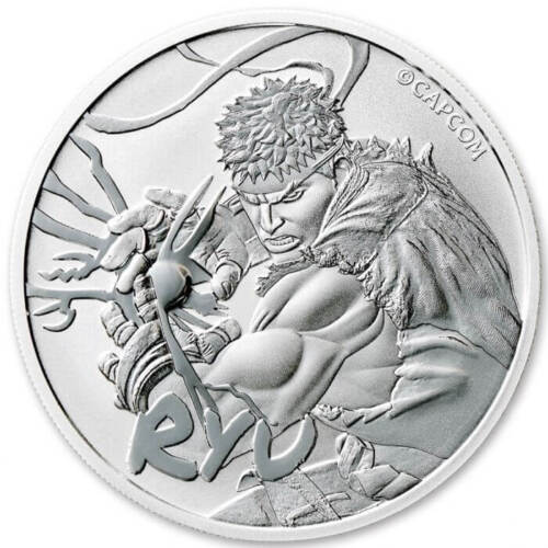 2022 Street Fighter Ryu 1oz Silver Coin