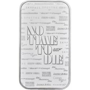 2020 James Bond 007 No Time To Die 1oz Silver Bar