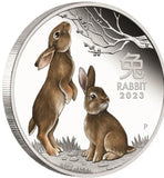 2023 Baby Rabbit 1/2oz Coloured Silver Proof PNC