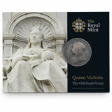 Queen Victoria Old Head Penny on Card