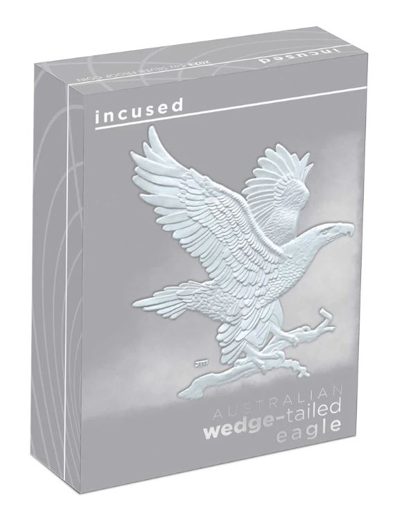 2023 Australian Wedge-tailed Eagle 1oz Silver Incused Coin